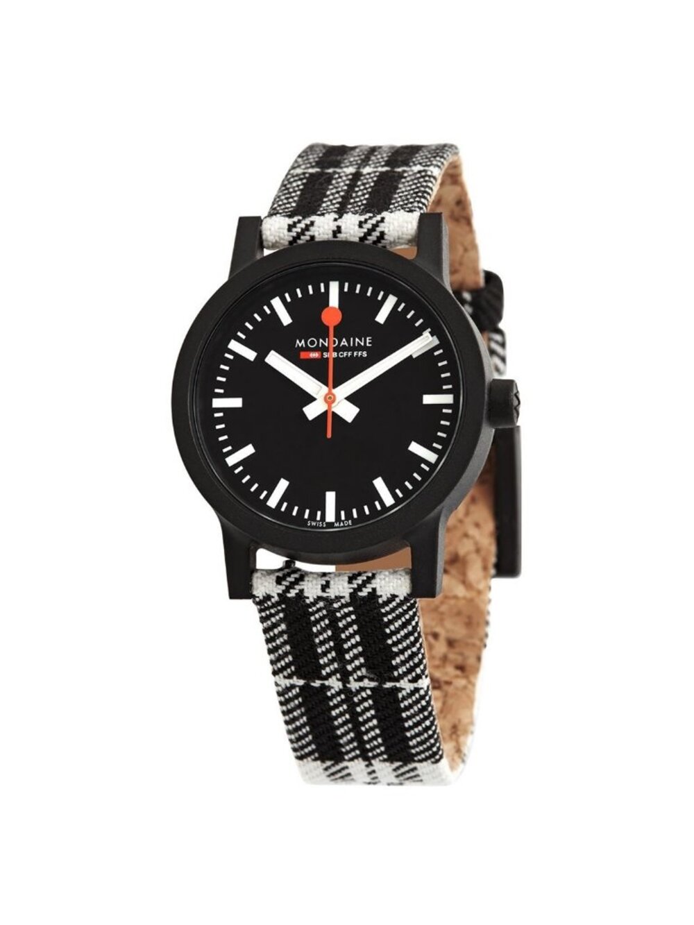 NWT Mondaine Essence Quartz Black Dial Ladies Watch